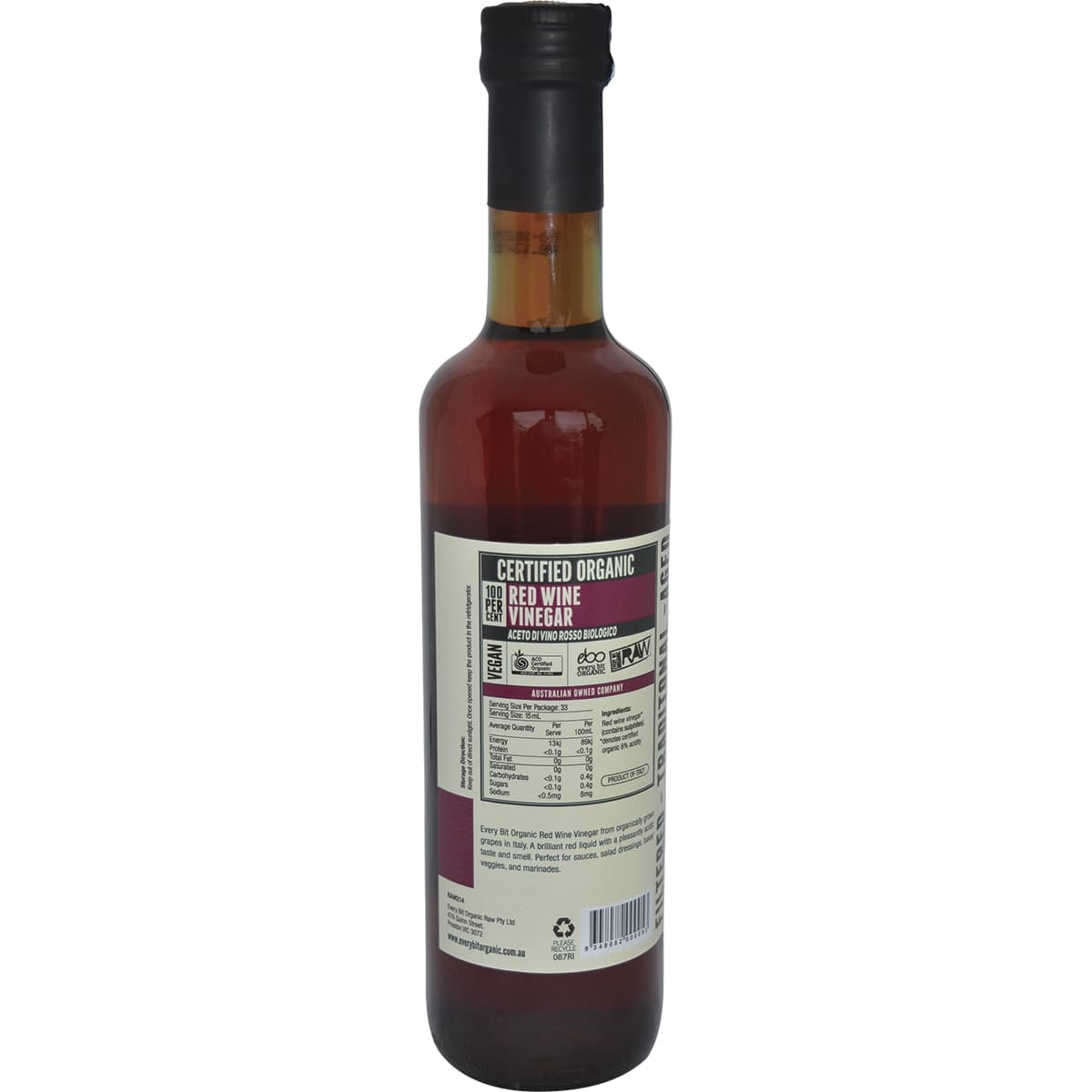 Thumbnail Every Bit Organic Raw Red Wine Vinegar 500Ml