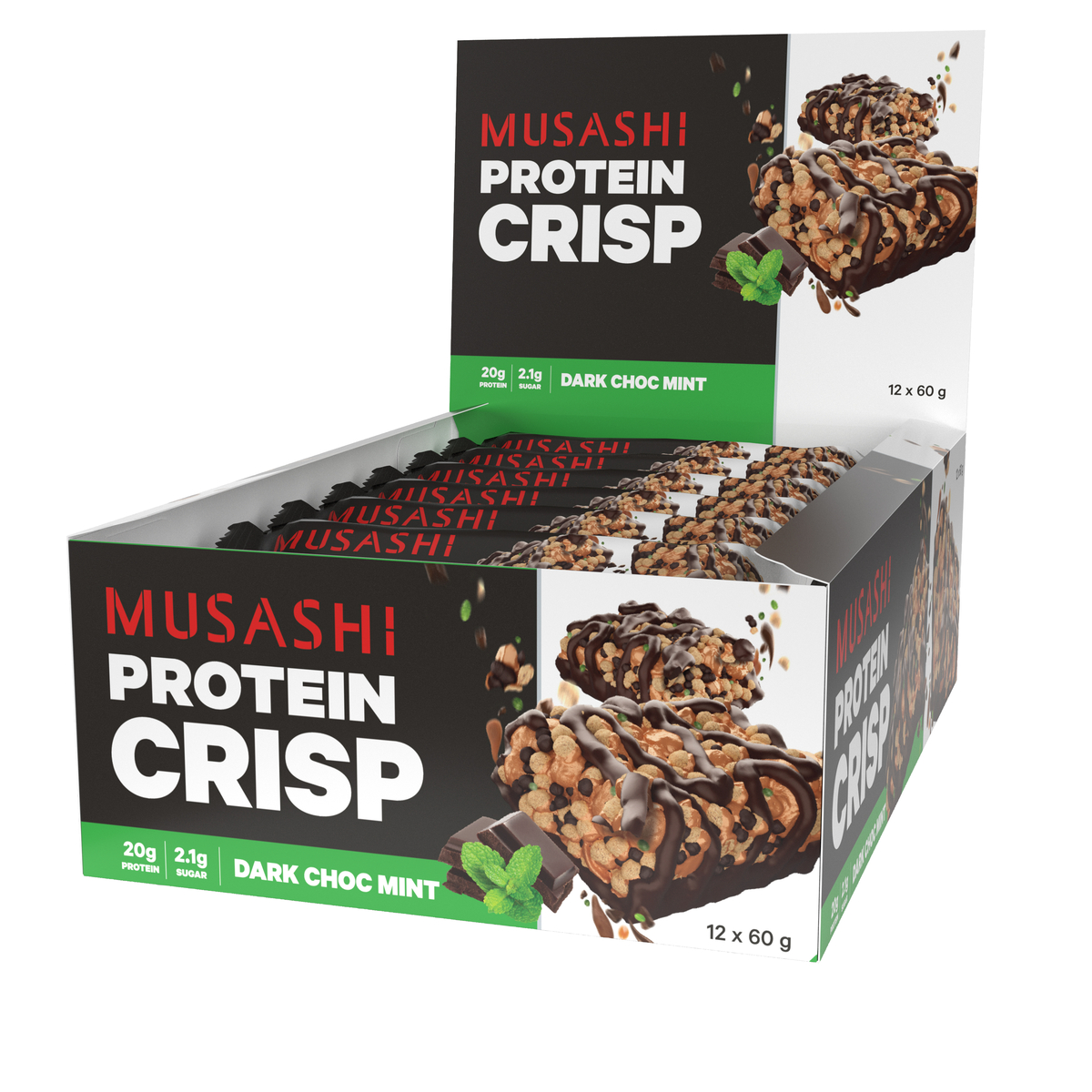 Thumbnail Musashi Choc Mint Protein Crisp Bar 12 X 60G