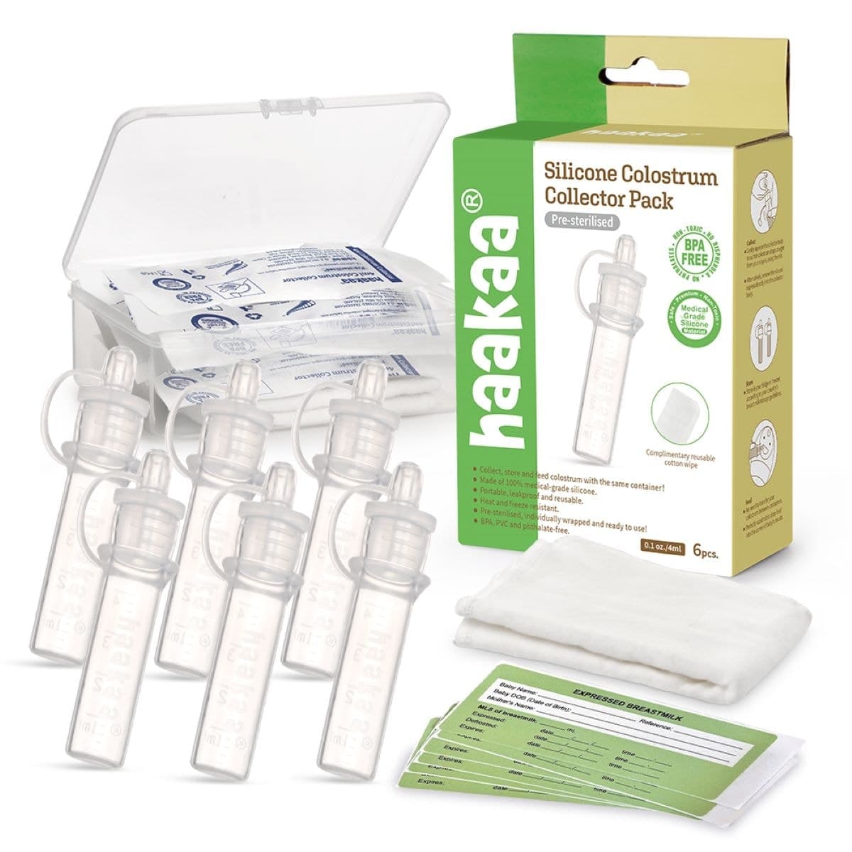 Thumbnail Haakaa Silicone Colostrum Collector Set Pre-Sterilised 4Ml 6 Pack