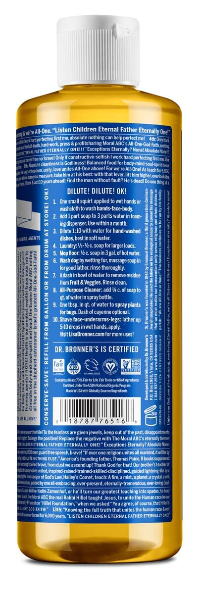 Thumbnail Dr Bronner's Pure-Castile Liquid Soap Peppermint 473Ml