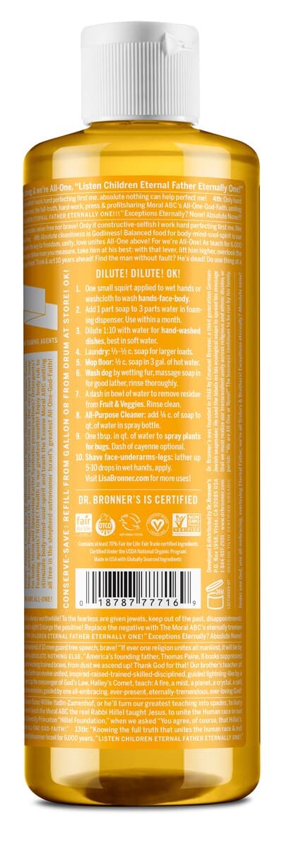 Thumbnail Dr Bronner's Pure-Castile Liquid Soap Citrus 473Ml