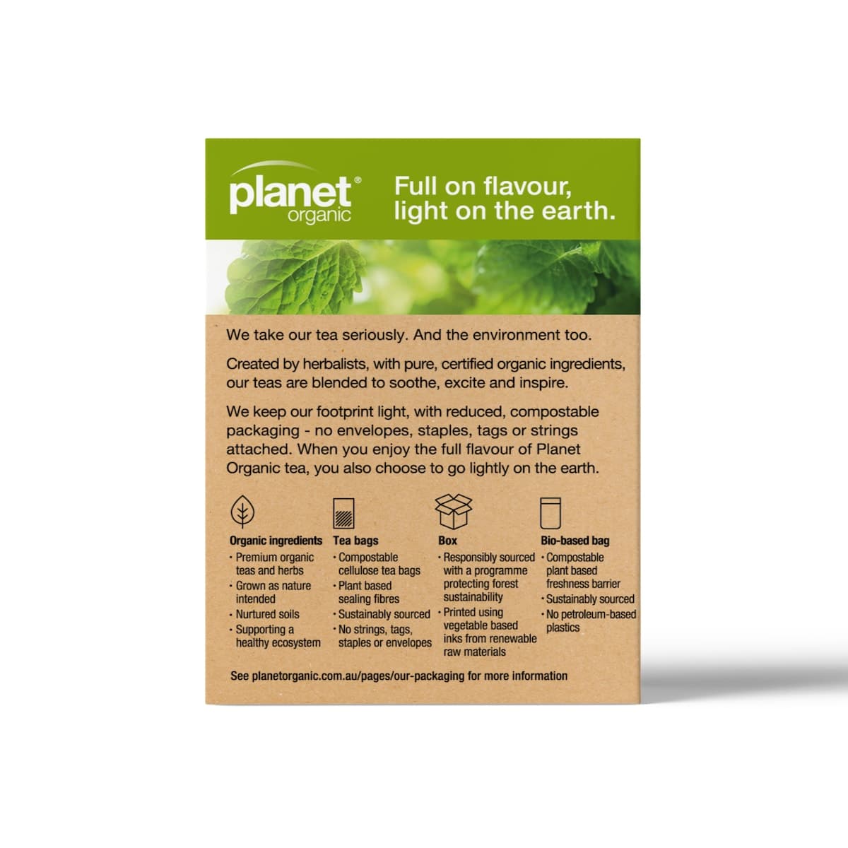 Thumbnail Planet Organic Tea Lemon Balm Tea 25 Tea Bags