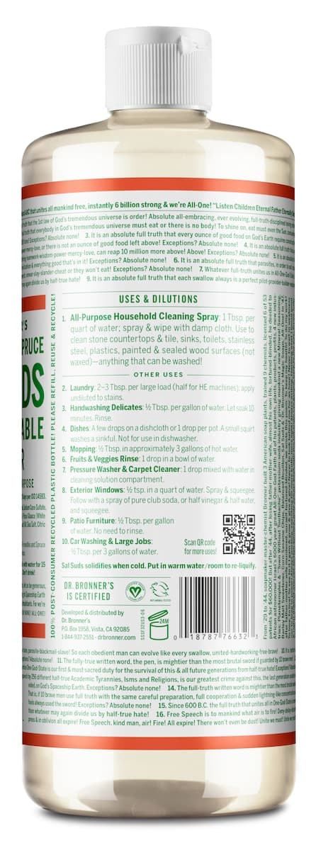 Thumbnail Dr Bronners Sal Suds Biodegradable Cleaner 946Ml