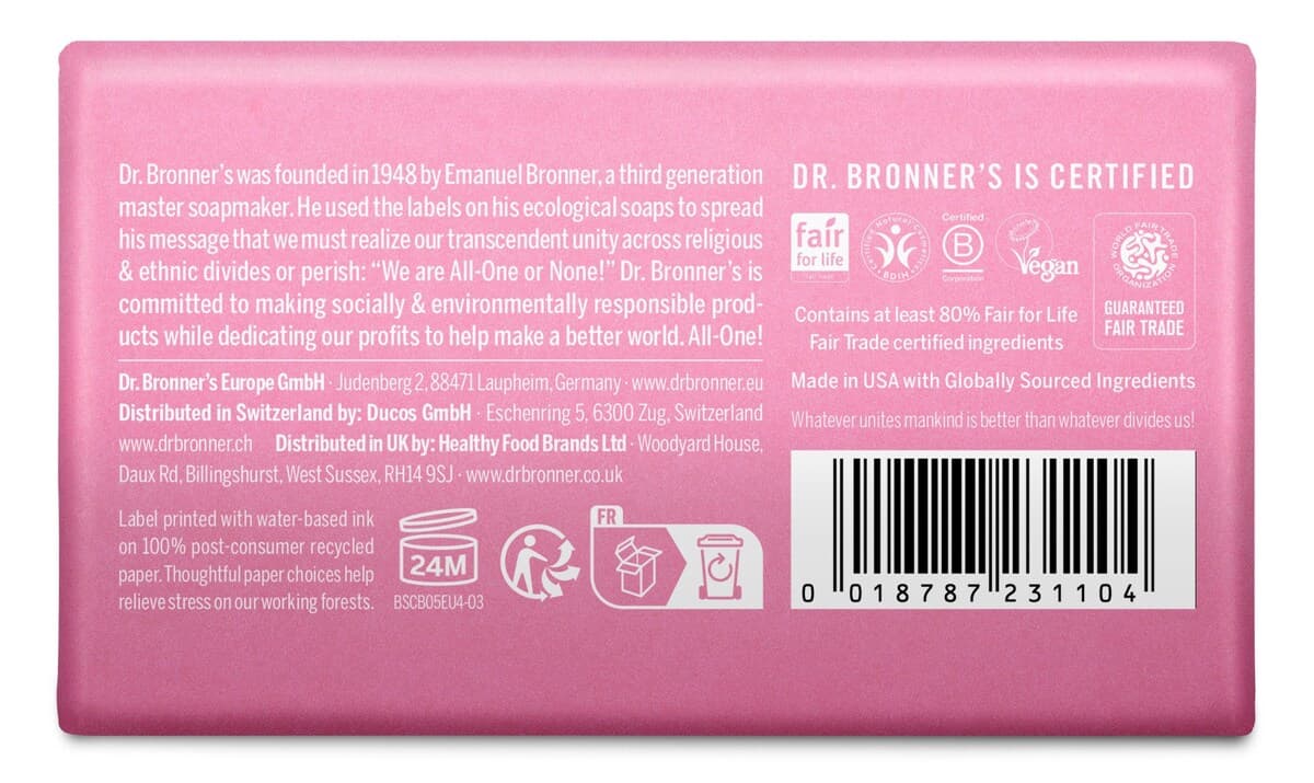 Thumbnail Dr Bronner Cherry Blossom Soap Bar 140G