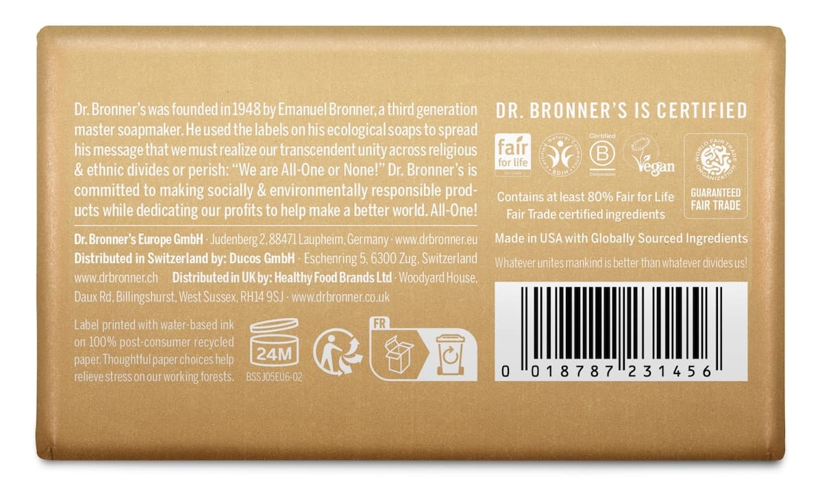 Thumbnail Dr Bronner Sandalwood Jasmine Soap Bar 140G