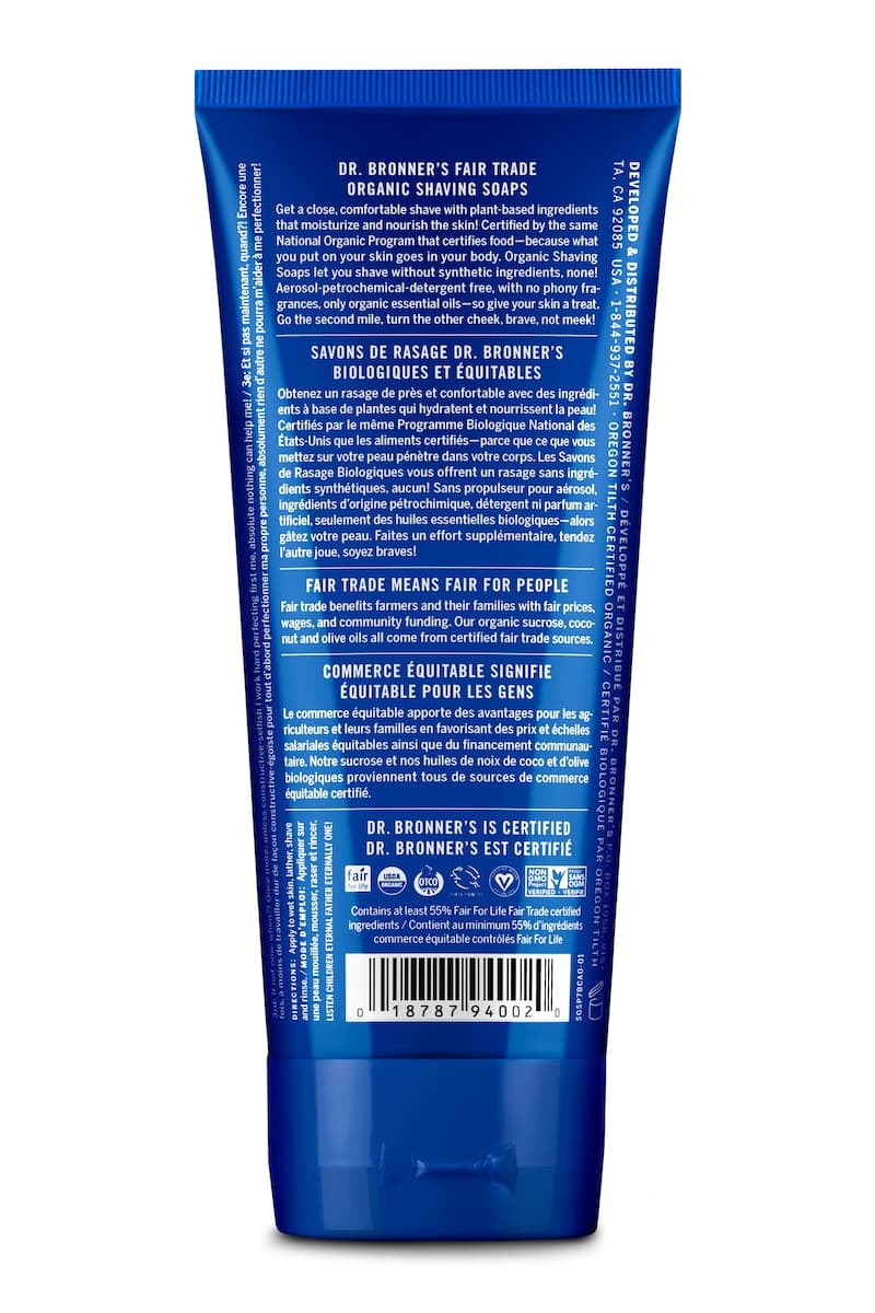 Thumbnail Dr Bronners Organic Shaving Soap Peppermint 208Ml