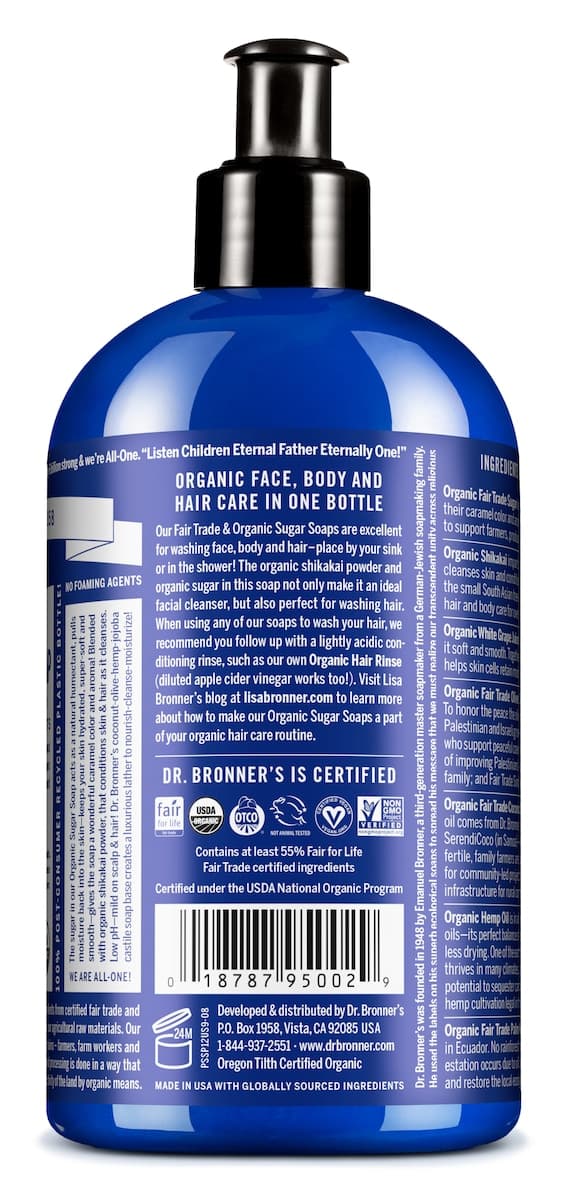 Thumbnail Dr Bronners Organic Sugar Soap Peppermint 355Ml