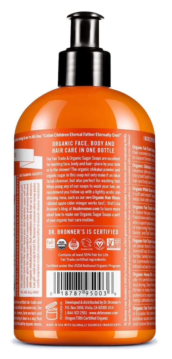 Thumbnail Dr Bronners Organic Sugar Soap Tea Tree 355Ml