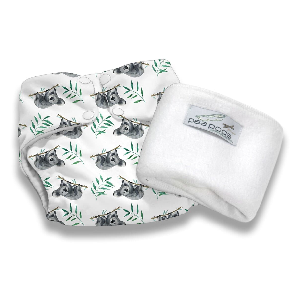 Thumbnail Pea Pods Reusable Nappy One Size Sleepy Koala