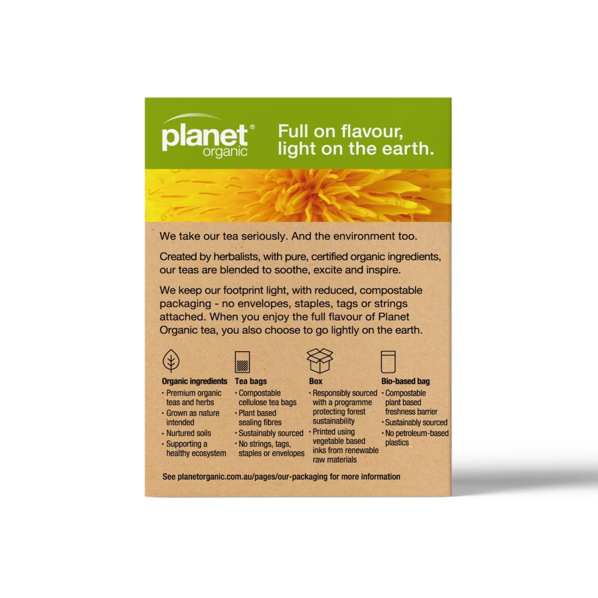 Thumbnail Planet Organic Dandelion Tea 25 Tea Bags