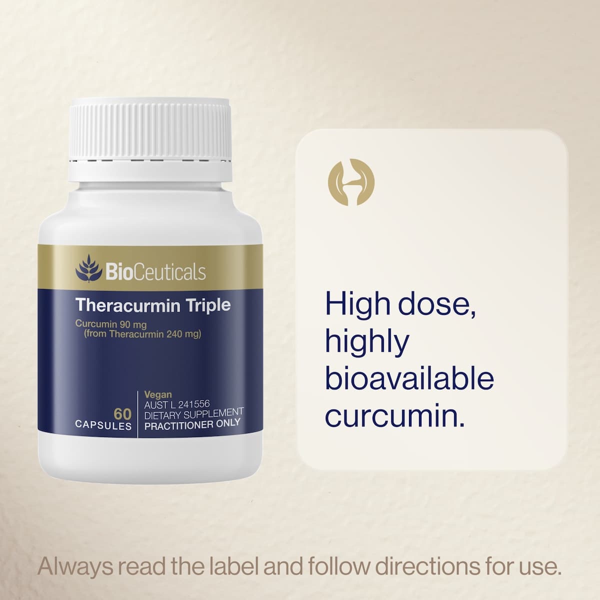 Thumbnail Bioceuticals Theracurmin Triple 60 Capsules