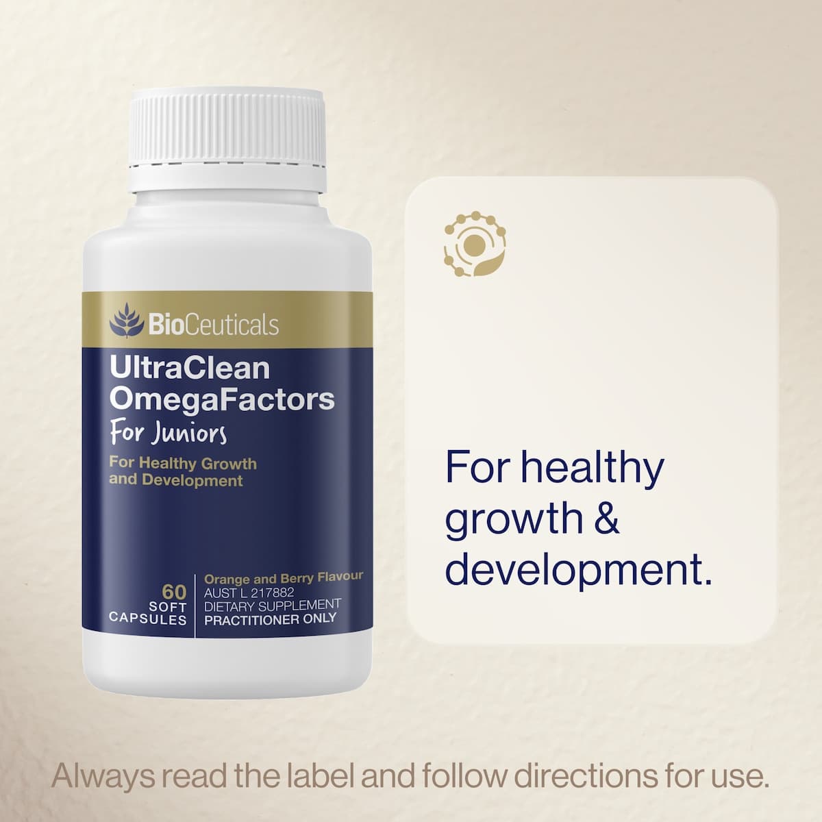 Thumbnail Bioceuticals Ultraclean Omegafactors For Juniors 60 Softgel Capsules