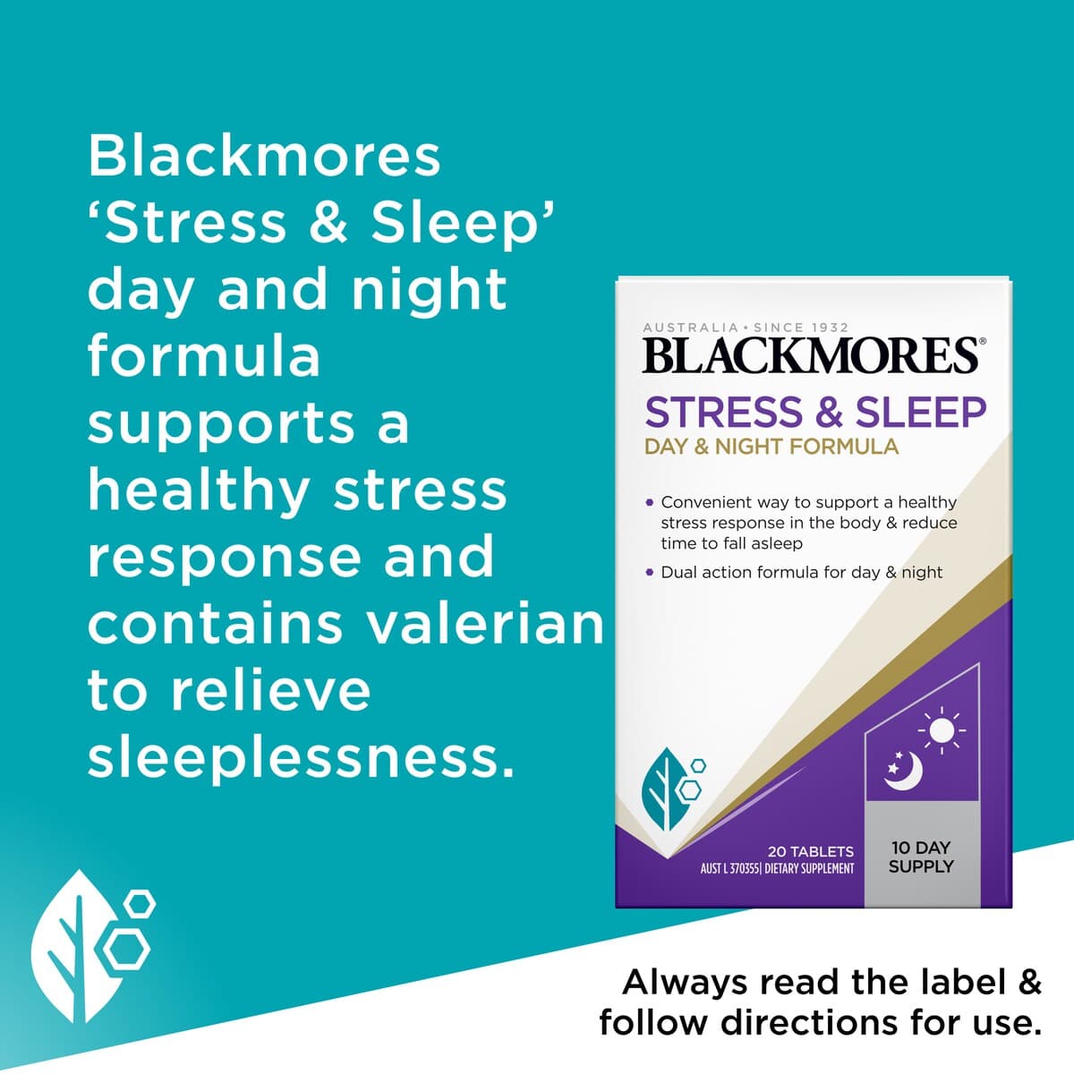 Thumbnail Blackmores Sleep & Stress 20 Tablets