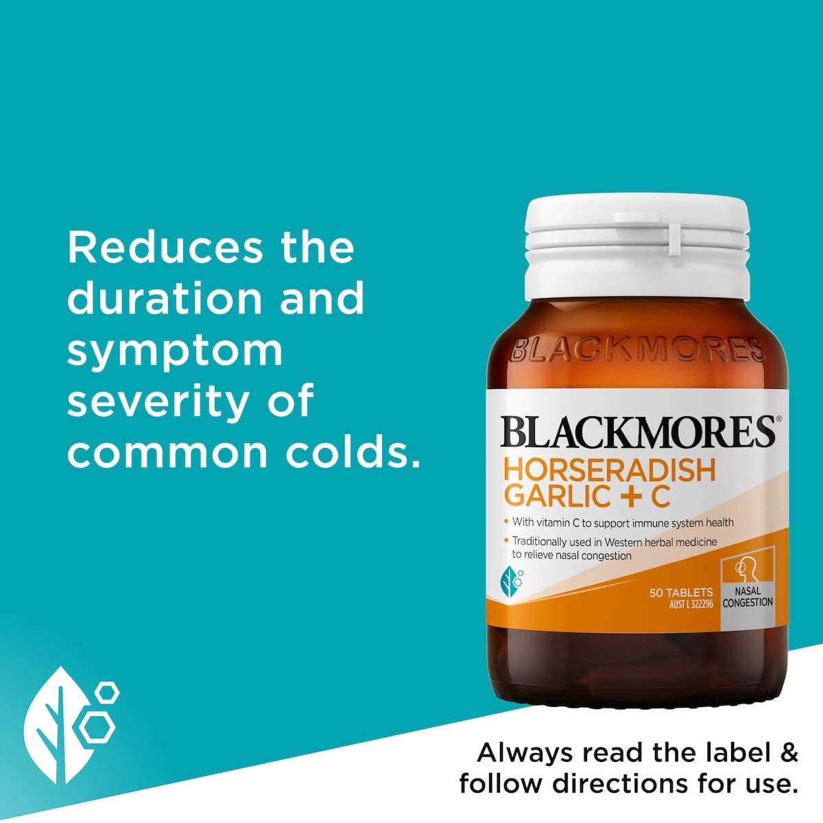 Thumbnail Blackmores Horseradish Garlic + C 50 Tablets