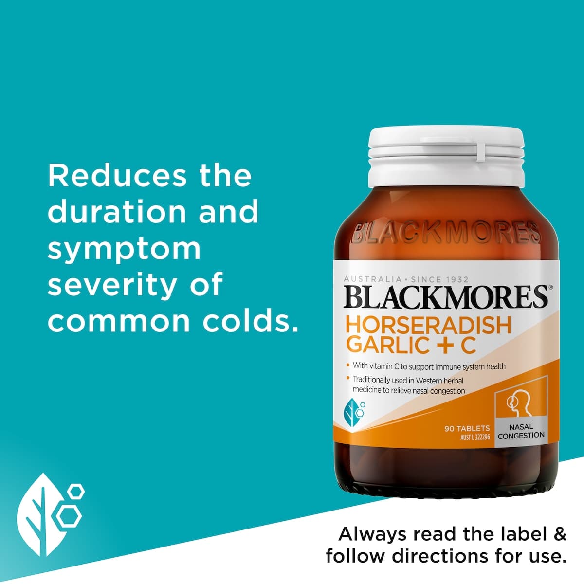 Thumbnail Blackmores Horseradish Garlic + C 90 Tablets