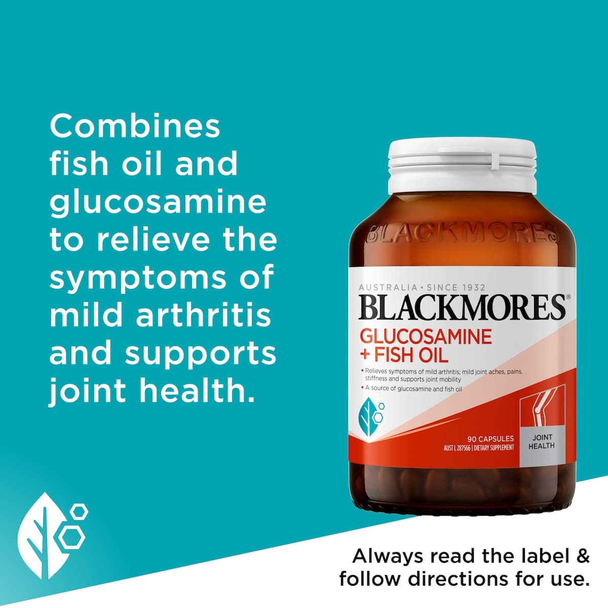 Thumbnail Blackmores Glucosamine + Fish Oil 90 Capsules