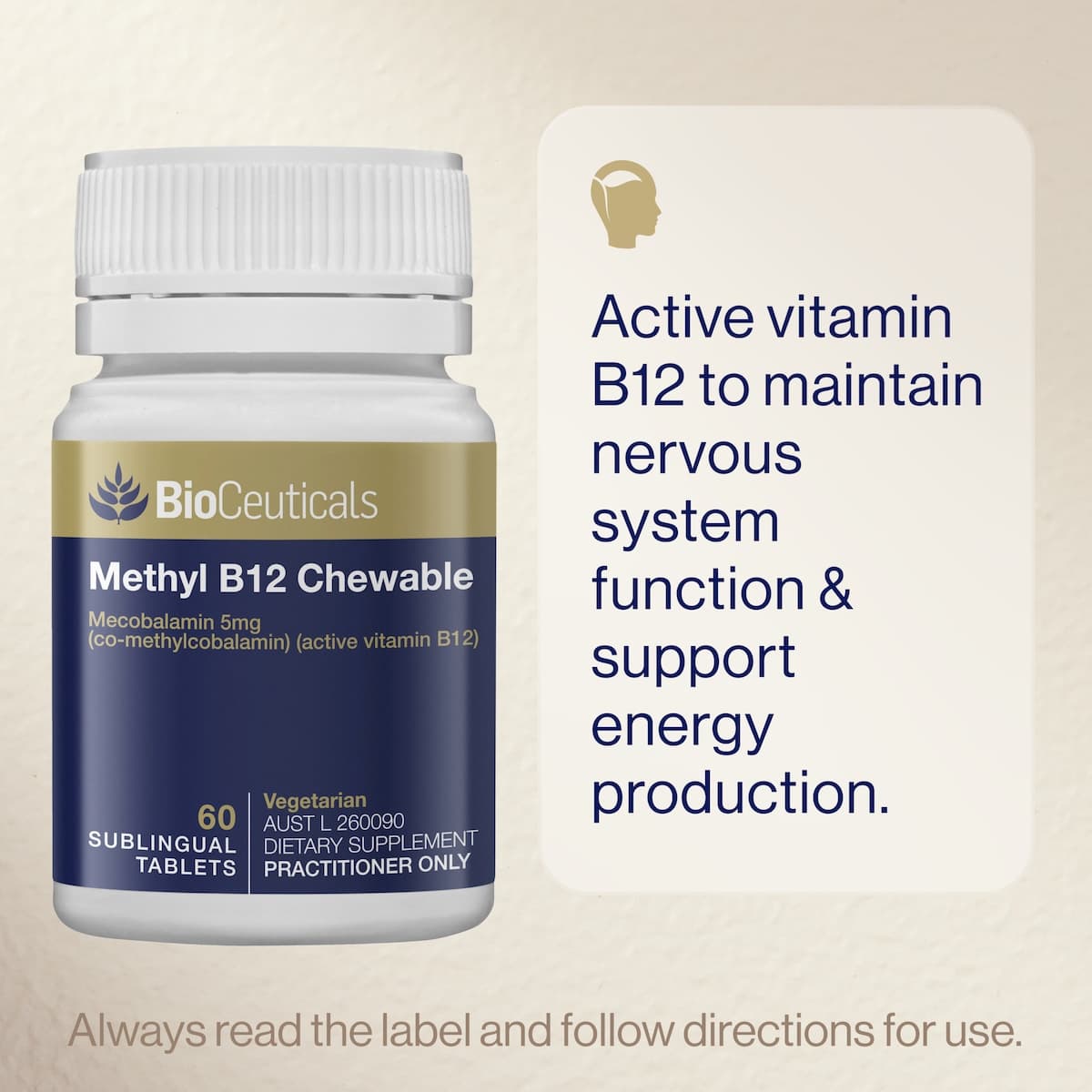 Thumbnail Bioceuticals Methyl B12 Chewable 60 Tablets