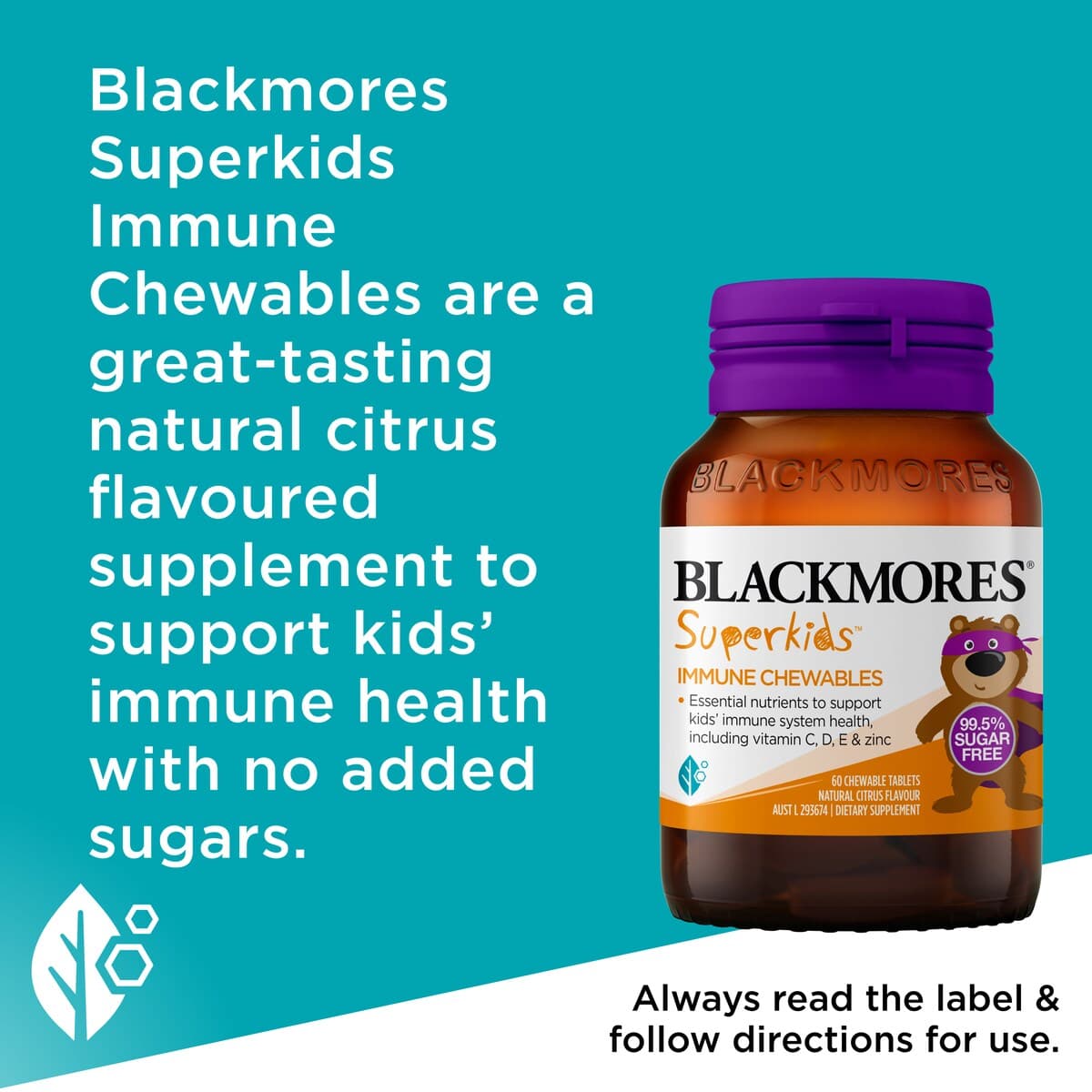 Thumbnail Blackmores Superkids Immune Chewable 60 Tablets