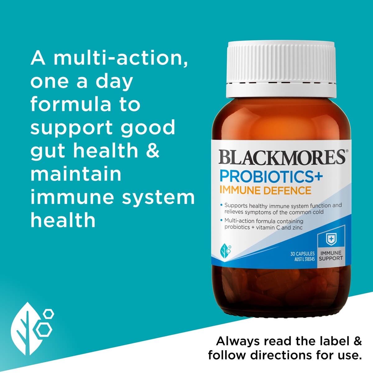 Thumbnail Blackmores Probiotics + Immune Defence 30 Capsules