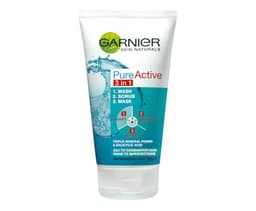 Garnier Pure Active 3In1 Wash Scrub & Mask 150Ml