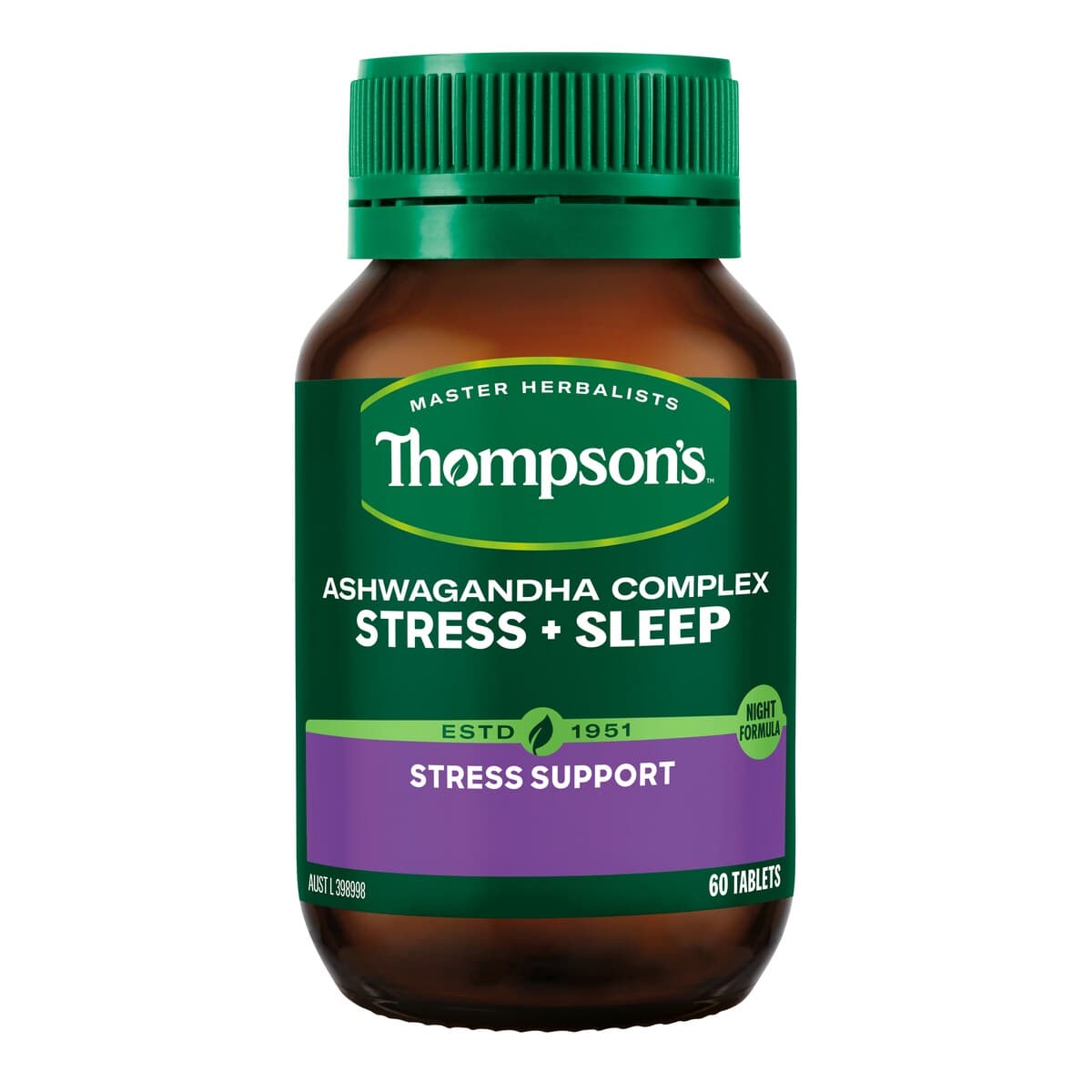 Thumbnail Thompsons Ashwagandha Complex Stress + Sleep 60 Tablets