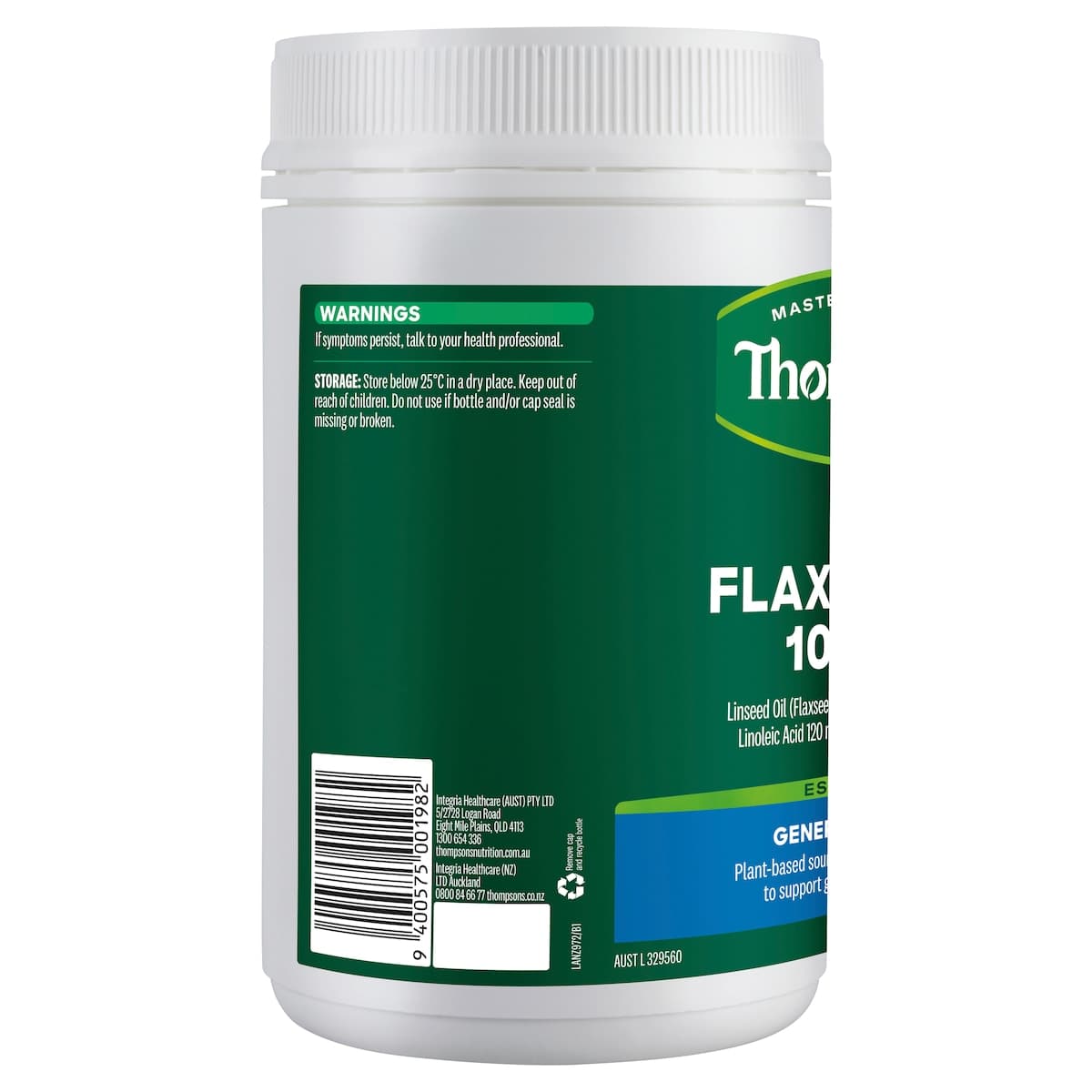 Thumbnail Thompsons Flaxseed Oil 1000Mg 400 Capsules