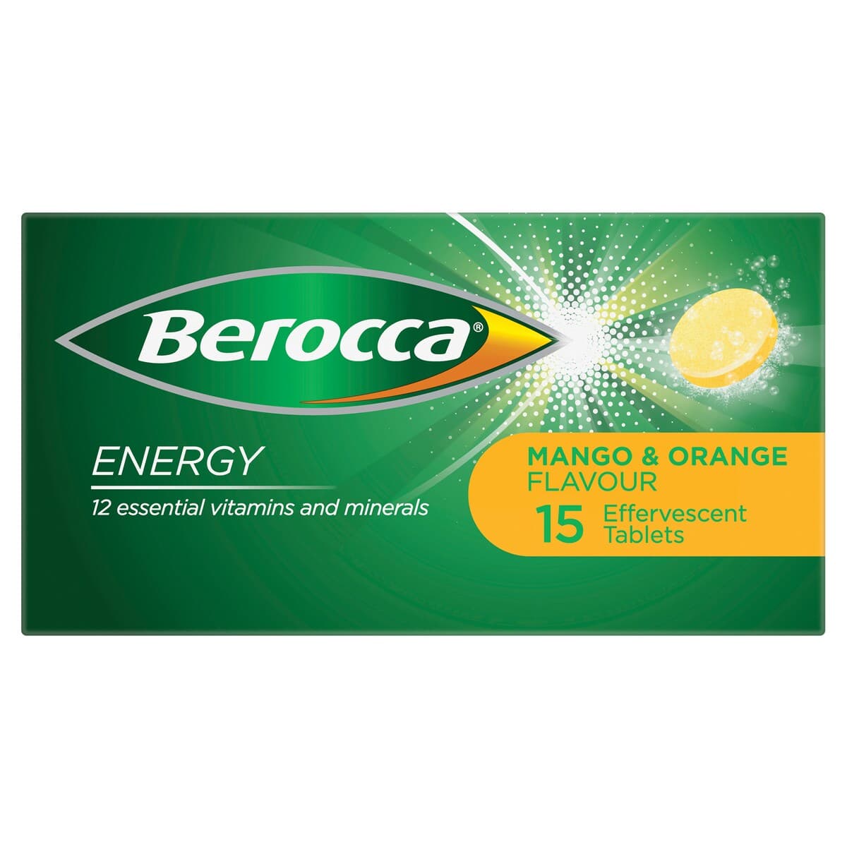 Thumbnail Berocca Energy Mango & Orange 30 Effervescent Tablet