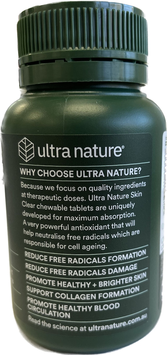 Thumbnail Ultra Nature Skin Clear 30 Chewable Tablets