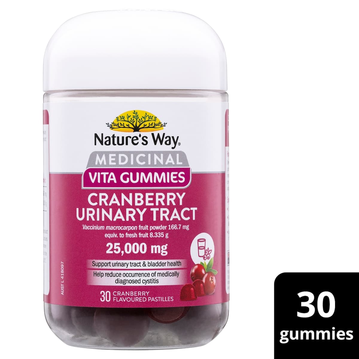 Thumbnail Natures Way Medicinal Vita Gummies Cranberry 30S