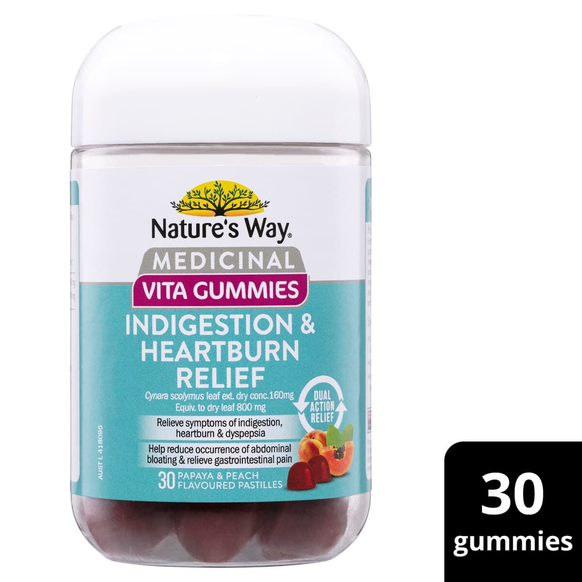 Thumbnail Natures Way Medicinal Vita Gummies Heartburn 30 Pack