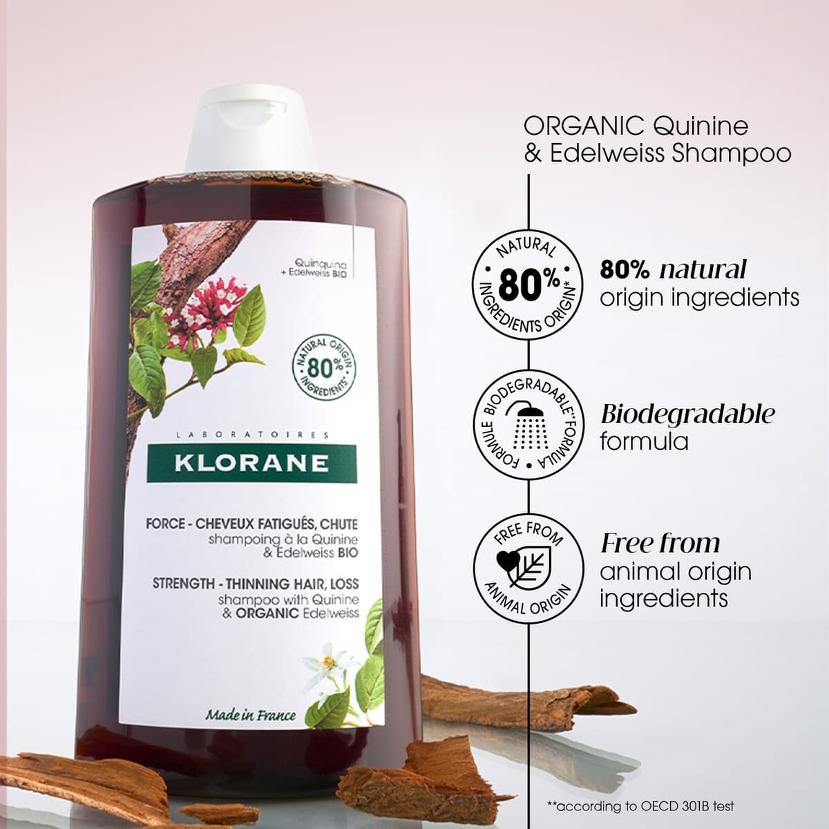 Thumbnail Klorane Hair Strengthening Shampoo With Quinine & Organic Edelweiss 400Ml