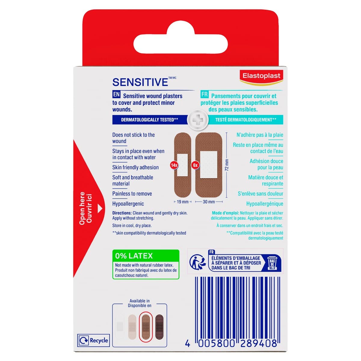 Thumbnail Elastoplast Sensitive Medium Skin Tone Plasters 20 Pack