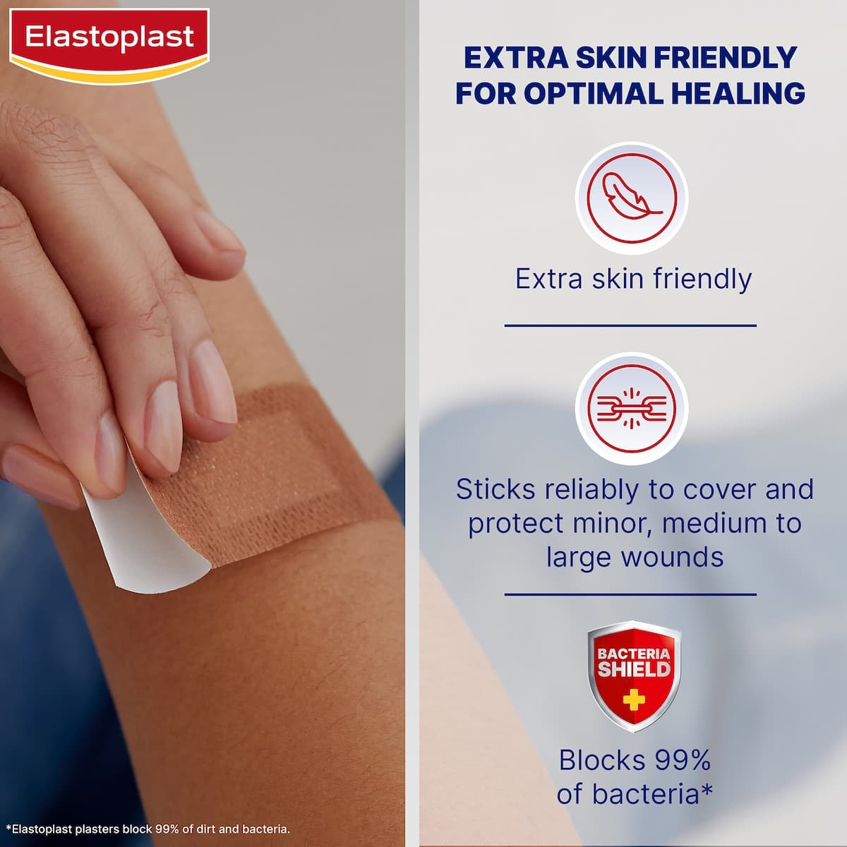 Thumbnail Elastoplast Sensitive Medium Skin Tone Plasters 20 Pack