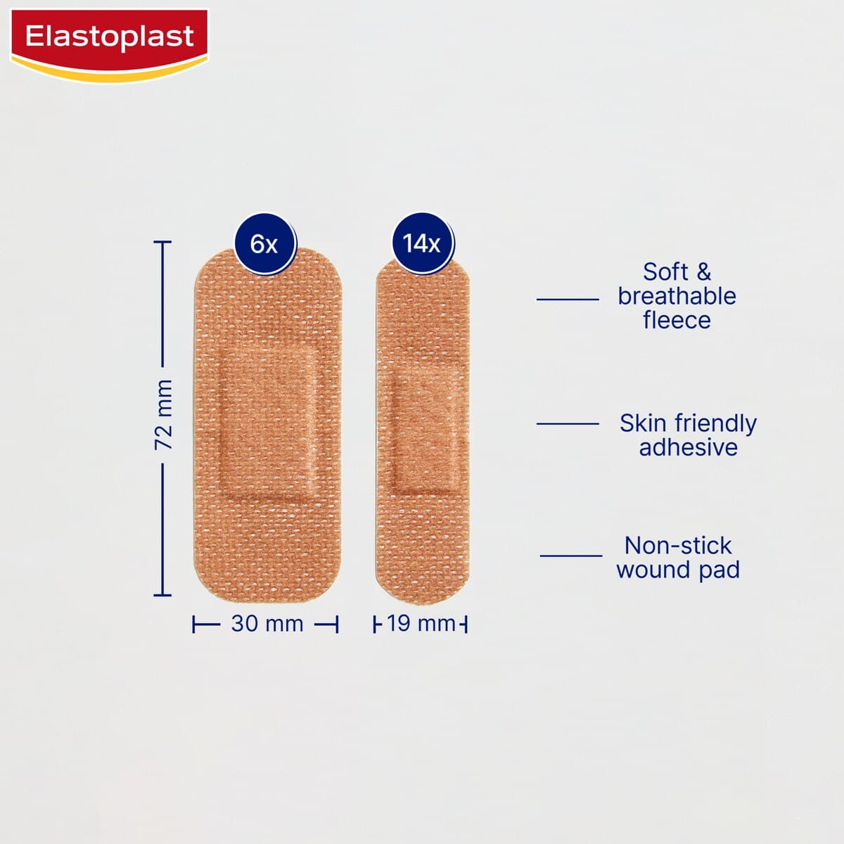 Thumbnail Elastoplast Sensitive Medium Skin Tone Plasters 20 Pack