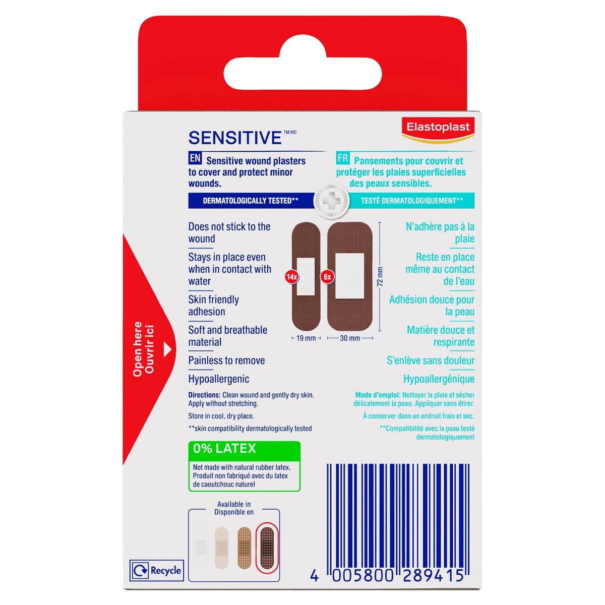 Thumbnail Elastoplast Sensitive Dark Skin Tone Plasters 20 Pack