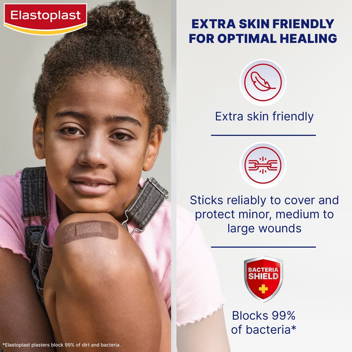 Thumbnail Elastoplast Sensitive Dark Skin Tone Plasters 20 Pack