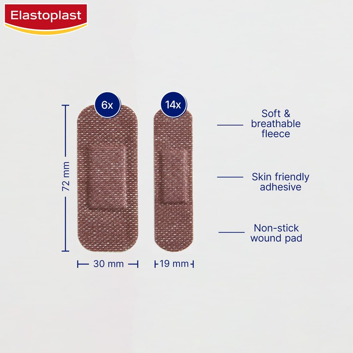 Thumbnail Elastoplast Sensitive Dark Skin Tone Plasters 20 Pack