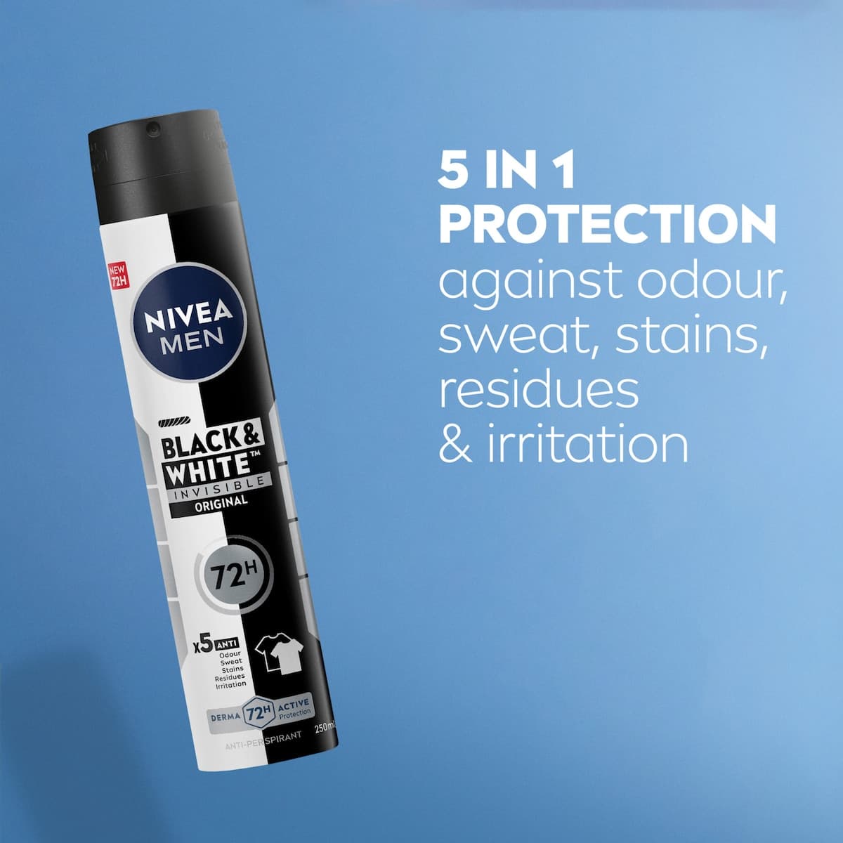 Thumbnail Nivea For Men Invisible Black & White Anti-Perspirant Deodarant Spray Original 250Ml