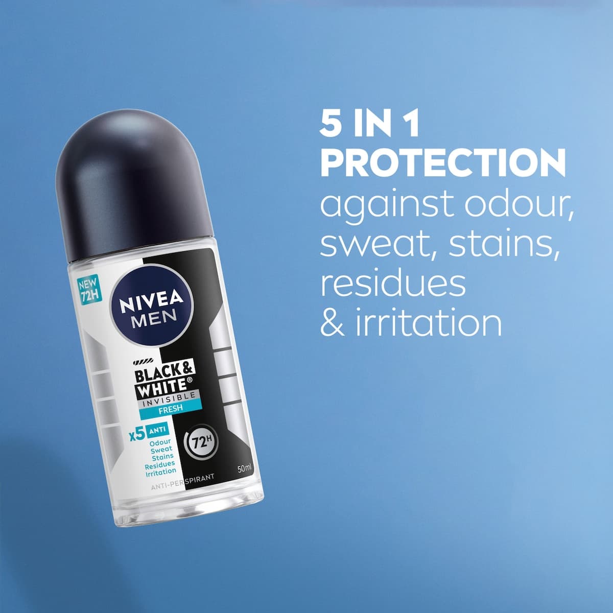 Thumbnail Nivea For Men Invisible Black & White Anti-Perspirant Roll-On Fresh 50Ml