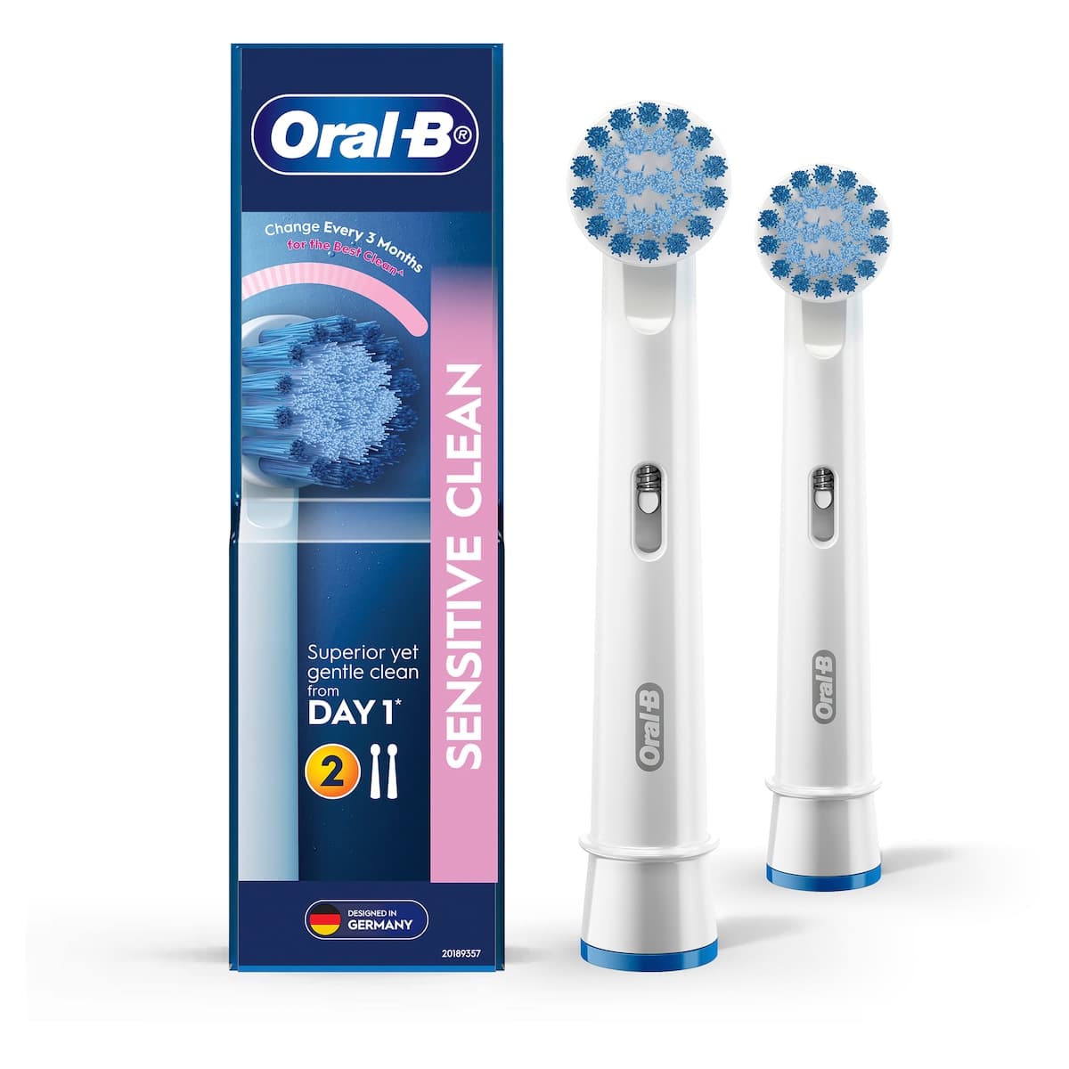 Thumbnail Oral B Sensitive Clean Replacement Toothbrush Heads 2 Pack