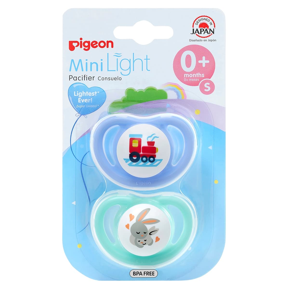 Thumbnail Pigeon Mini Light Pacifier Small (0+ Months) Twin Pack (Colours Selected At Random)