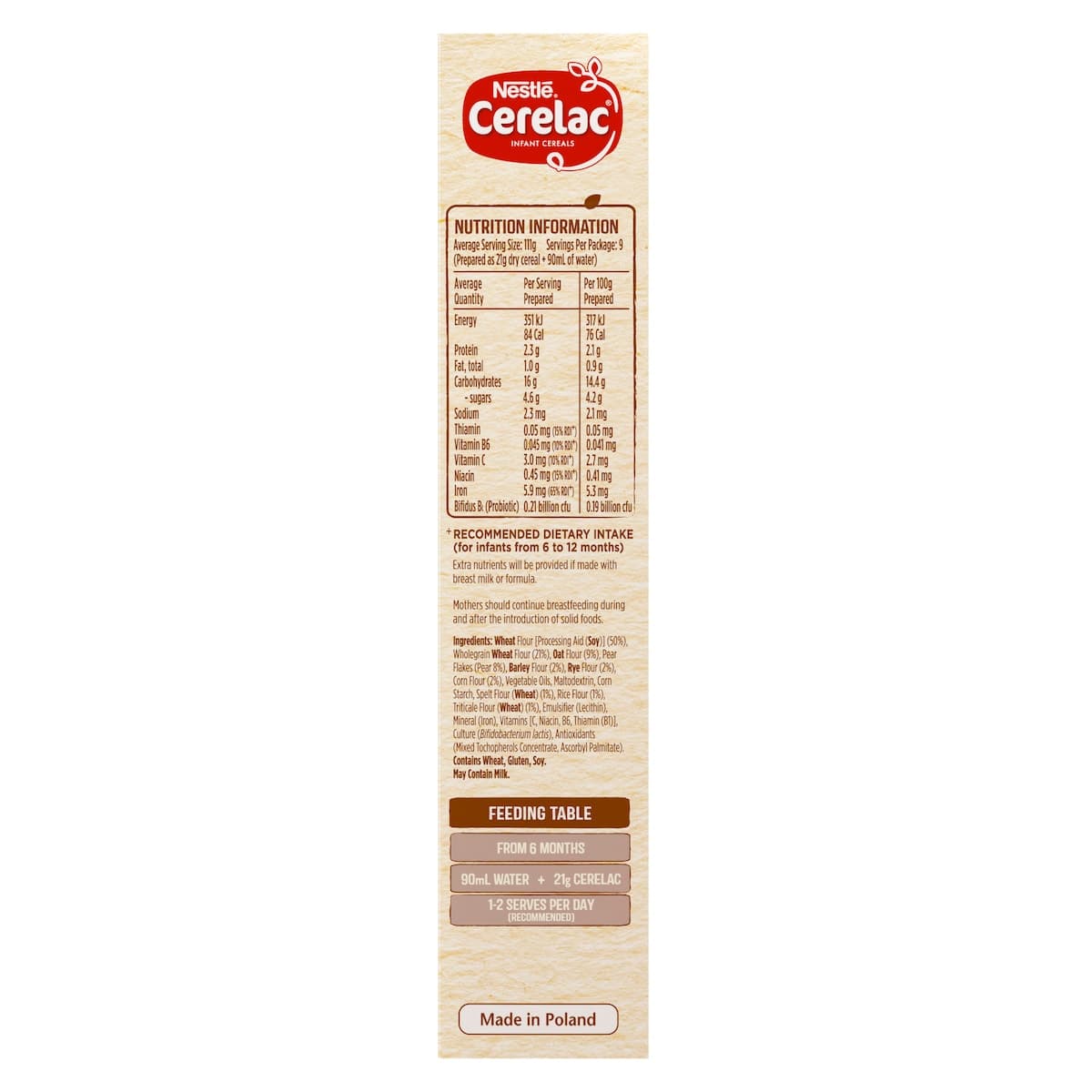 Thumbnail Cerelac Cereal With Pear 8 Months+ 200G