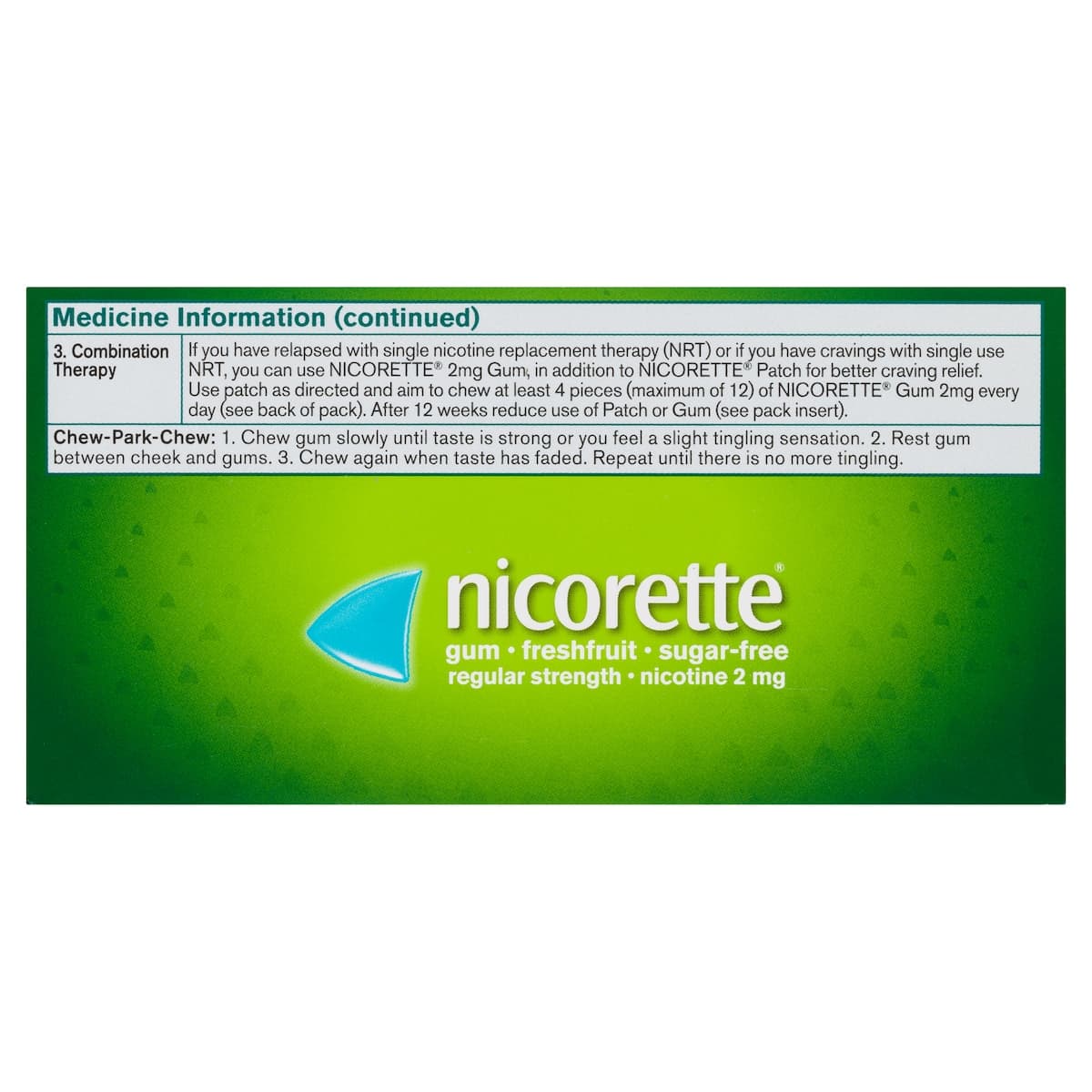 Thumbnail Nicorette Quit Smoking Nicotine Gum 2Mg Fresh Fruit 105 Pieces