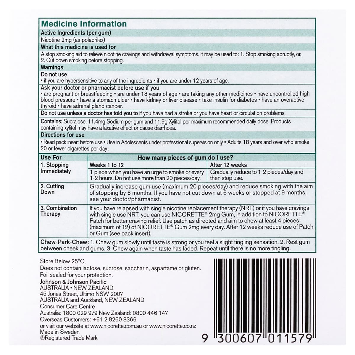 Thumbnail Nicorette Quit Smoking Nicotine Gum 2Mg Spearmint 150 Pieces Value Pack