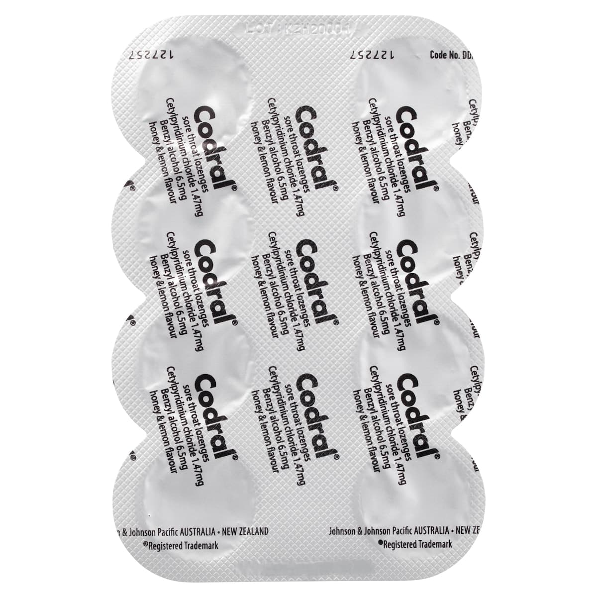 Thumbnail Codral Sore Throat Lozenges Antibacterial Honey & Lemon 16 Pack