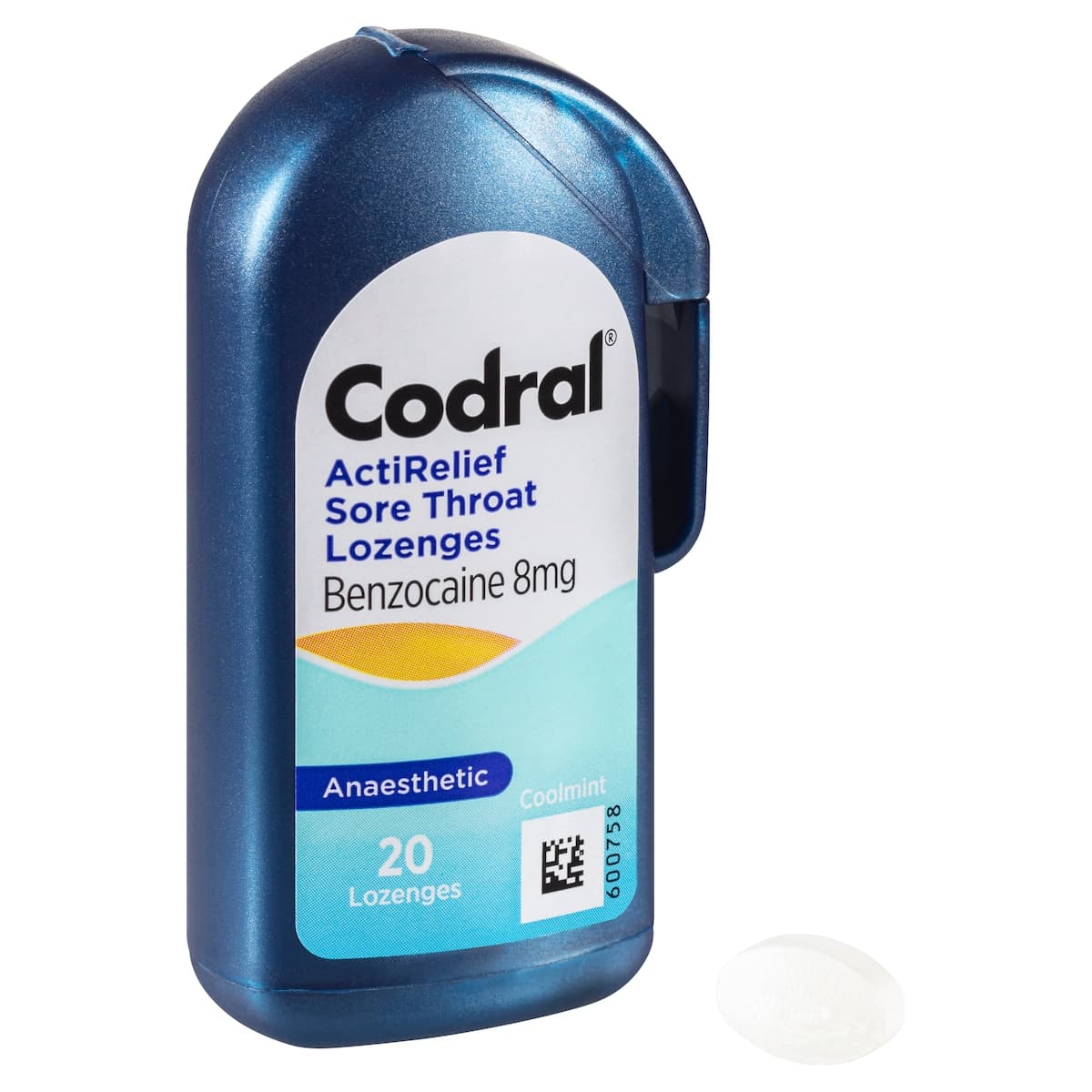 Thumbnail Codral Actirelief Sore Throat Lozenges Anaesthetic Coolmint 20 Pack