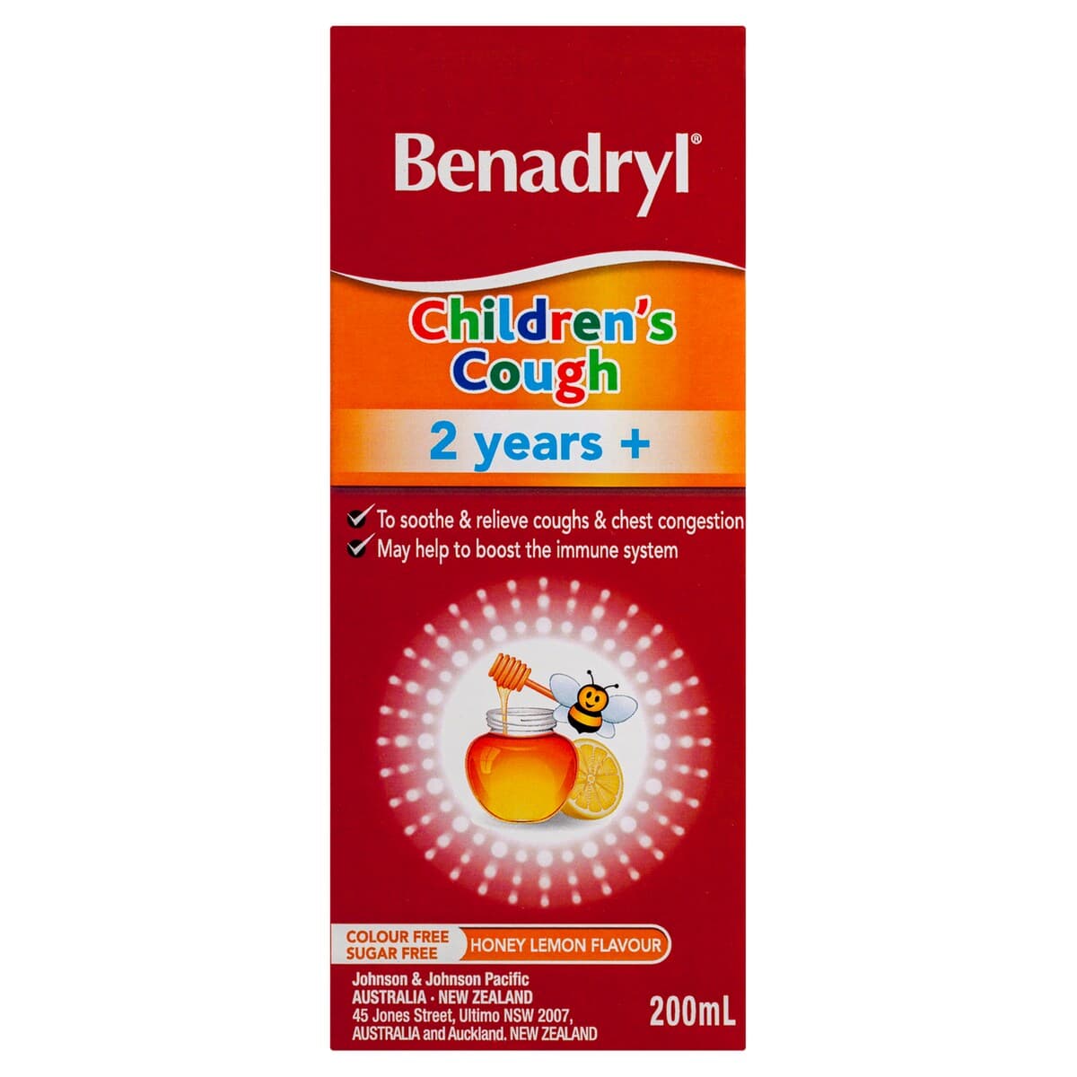 Thumbnail Benadryl Children's Cough 2 Years+ Honey Lemon Flavour 200Ml