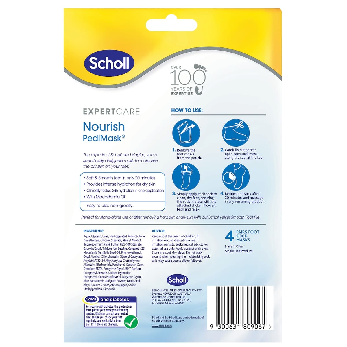 Thumbnail Scholl Macadamia Oil Pedimask Multipack 4 Pairs