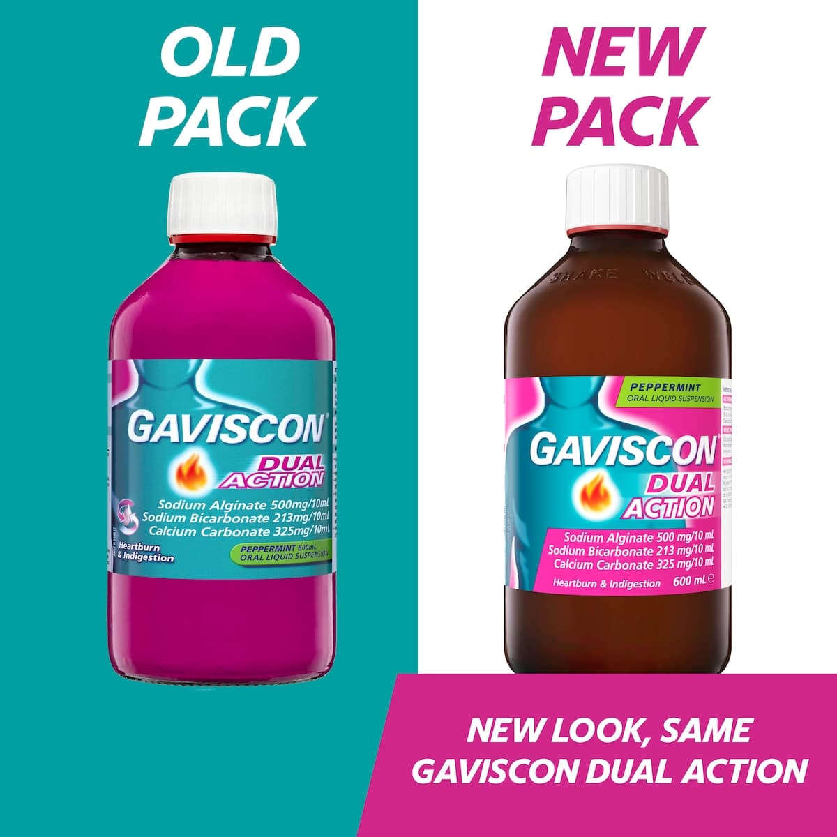 Thumbnail Gaviscon Dual Action Heartburn & Indigestion Peppermint 600Ml