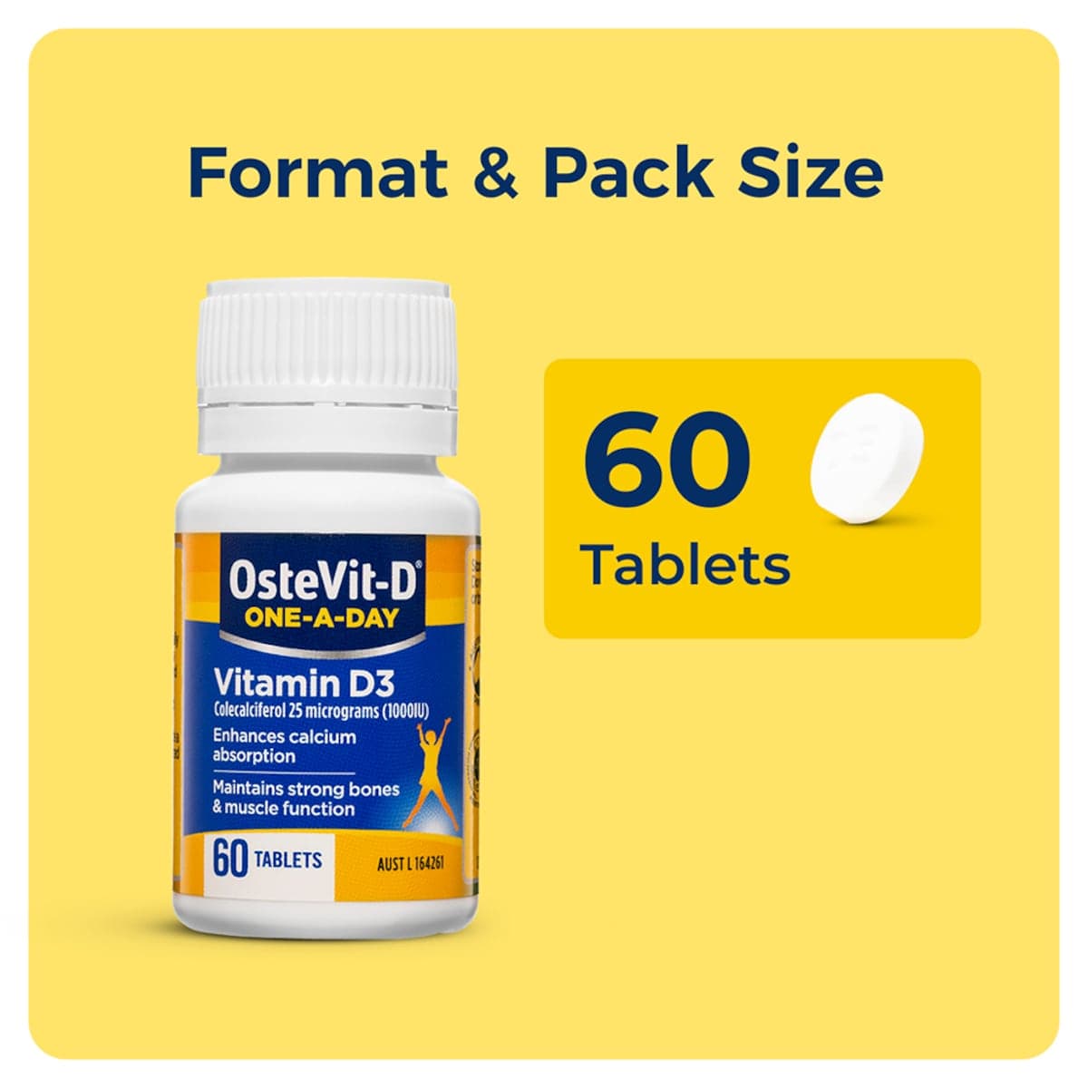 Thumbnail Ostevit-D One-A-Day Vitamin D3 1000Iu 60 Tablets